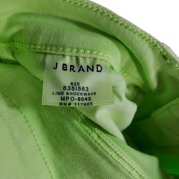 NEW J Brand Skinny Cropped Jeans Lime Shockwave Green Womens Size 24 - Picture 4 of 9